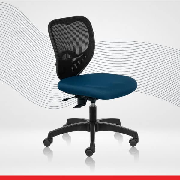 SWIFT-Low Back Ergonomic Chair With Out Arms - Blue-Transteel (1)