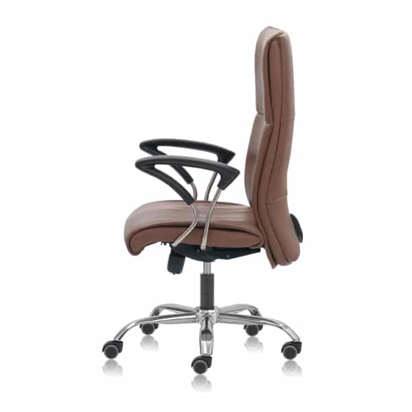 TRIUMPH High Back Chair Upholstered With Vegan Leather (Leatherette), Fixed Arms - TRANSTEEL