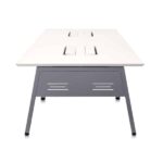 Alchemy (KAL) – Back To Back – Office Table / Workstation For 4 Persons With Flip Up Cable Access, Cable Tray And Side Modesty (4 Ft X 2 Ft Per Person)