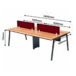 ALCHEMY-LITE Max-Back To Back-Office Workstation For 4 With Screen-Transteel