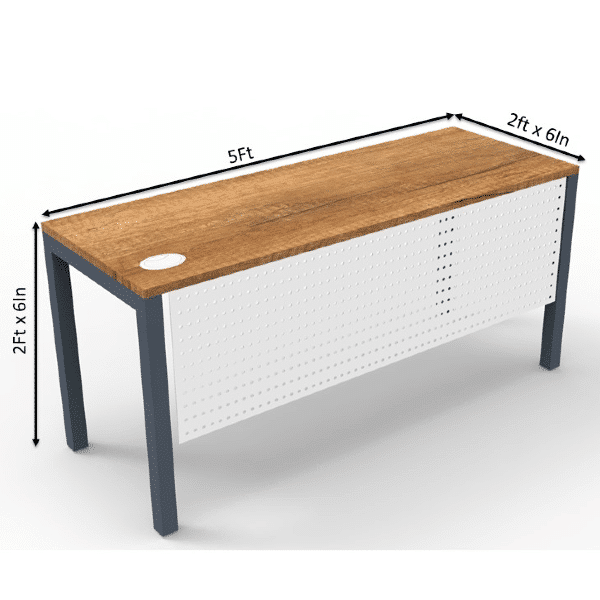 Alchemy Manager Office table 5 feet (L) X 2 feet 6 Inches (W) with 3 Drawer Pedestal