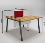 Alchemy Office Workstation for two persons with Pinboard , writing board and 4 X 2 table size per person