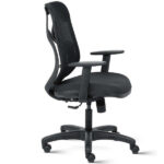 SUIT BLACK Mid Back Mesh Ergonomic Chair with adjustable Arms