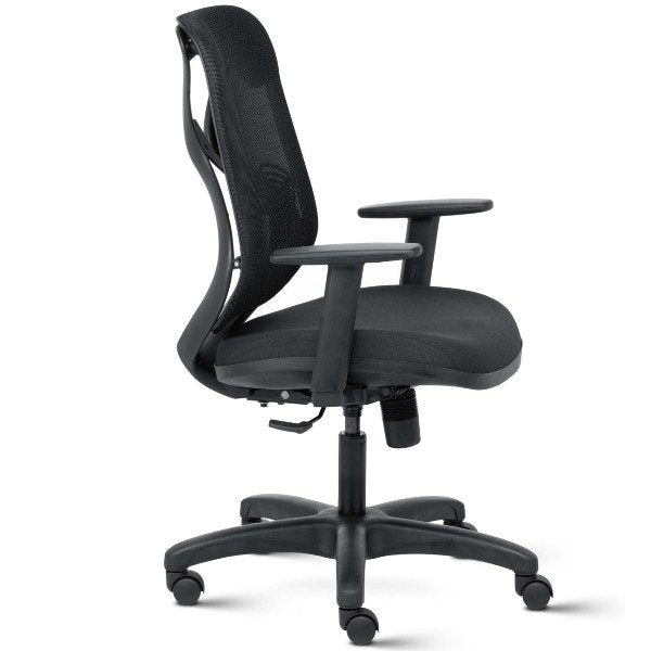 SUIT BLACK Mid Back Mesh Ergonomic Chair with adjustable Arms
