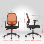 ANYTIME – Mid Back Office Chair with Mesh Back and Arms