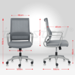 INSPIRE Mid Back Premium Ergonomic Office Chair with Fixed Arms