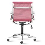 "Black" Mid Back Mesh Ergonomic Chair with Aluminium Arms