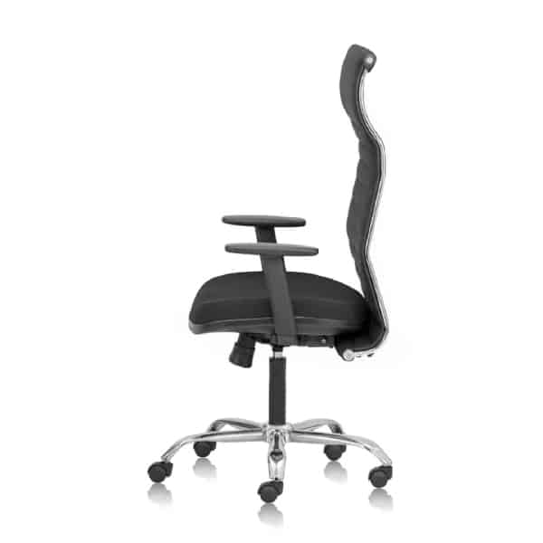 BLACK NEO – High Back Mesh Ergonomic Chair with Adjustable Arms – Black