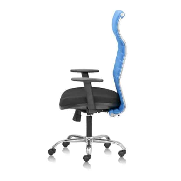 BLACK NEO – High Back Mesh Ergonomic Chair with Adjustable Arms – Blue