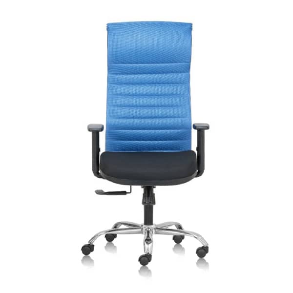 BLACK NEO – High Back Mesh Ergonomic Chair with Adjustable Arms – Blue