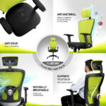 Fluid Basics High Back chair with adjustable lumbar and high tensile breathable natural fabrics
