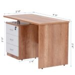 Office table for Staff 4 feet (L) X 2 feet (W) with 3 Drawer Pedestal