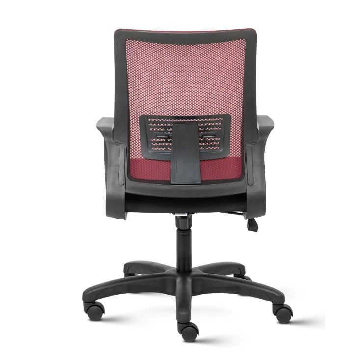 Express Mid Back Mesh Ergonomic Computer Chair with Fixed Arms
