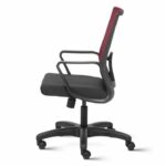 Express Mid Back Mesh Ergonomic Computer Chair with Fixed Arms