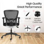 FLUID BASICS Mid Back Ergonomic Office Chair with Mesh Back & 1D Arms