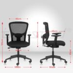 FLUID BASICS Mid Back Ergonomic Office Chair with Mesh Back & 1D Arms