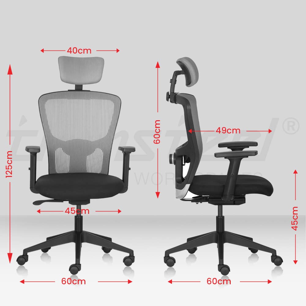 FLUID BASICS High Back Ergonomic Office Chair With Mesh Back