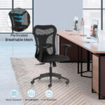 HELIX Mid Back Ergonomic Office Chair with Mesh Back, 1D Arms & Multi Lock Tilt