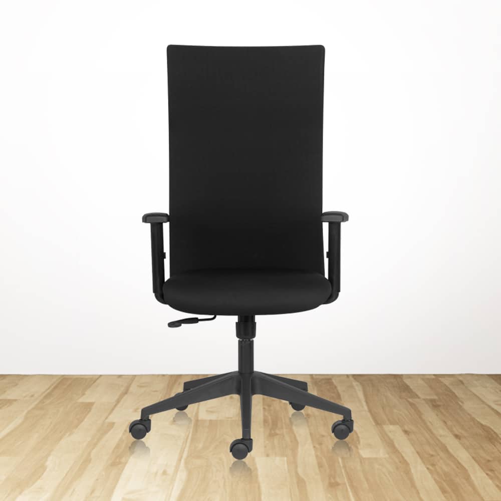 HELLO High Back Ergonomic Office Chairs with Mesh Back & 1D Arms – Black