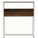 HomeWork Basics Study Desk with Pencil Drawer, Open Storage and Shelf