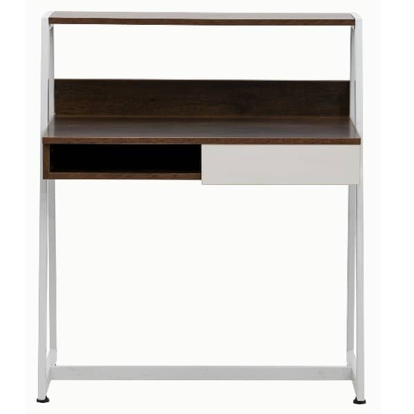 HomeWork Basics Study Desk with Pencil Drawer, Open Storage and Shelf