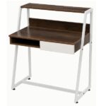 HomeWork Basics Study Desk with Pencil Drawer, Open Storage and Shelf