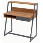 HomeWork Basics Study Desk with Pencil Drawer, Open Storage and Shelf