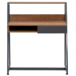 HomeWork Basics Study Desk with Pencil Drawer, Open Storage and Shelf