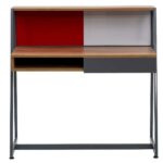 HomeWork Ergo Study Desk with Pinboard, Writing Board, Pencil Drawer and Open Shelf & Storage