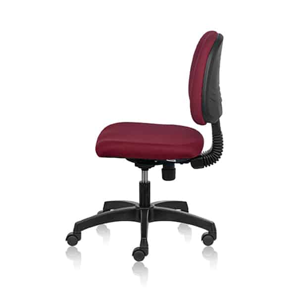 INFINITY - Low Back Chair with Fabric Seat With Out Arms-Maroon - Transteel