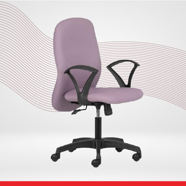 JUPITER - Mauve Mid Back Ergonomic Office Chair - Transteel