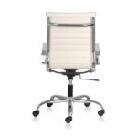 MEDLEY-Butterscotch-Low Back Chair With White Leatherette And Aluminium Die Cast Arms -Transteel