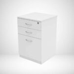 PEDESTAL-3 Drawer With Lock-White