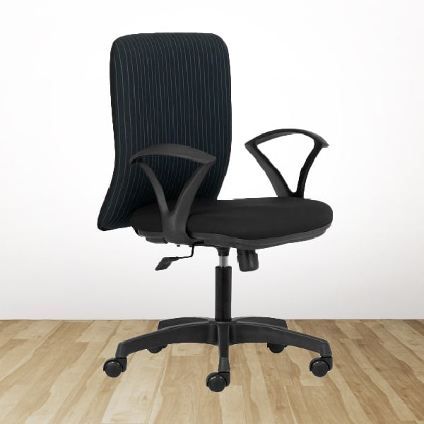 PRIME NEO Mid Back Ergonomic Office Chair with Fabric Back & Fixed Arms