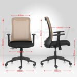 REFLECT Mid Back Ergonomic Office Chair Mesh Back with Fixed Arms