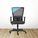 REFLEX BLACK Mid Back Ergonomic Office Chair With Mesh Back & Adjustable Arms