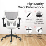 RELAY Mid Back Ergonomic Office Chair with Mesh Back & 1D Arms