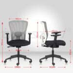 RELAY Mid Back Ergonomic Office Chair with Mesh Back & 1D Arms