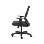 Reflex - Black - Mid Back Ergonomic Office Chair with Mesh Back and Adjustable Arms - TRANSTEEL