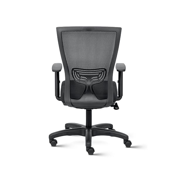 Reflex - Black - Mid Back Ergonomic Office Chair with Mesh Back and Adjustable Arms - TRANSTEEL