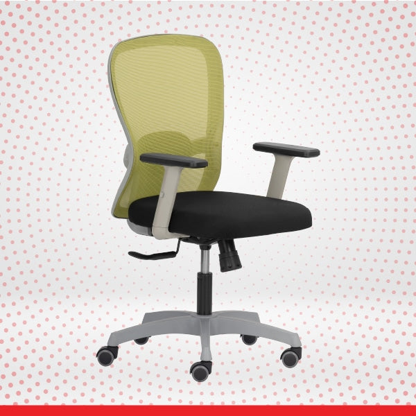 SMART - Grey Mid Back Mesh Ergonomic Office Chair - Transteel