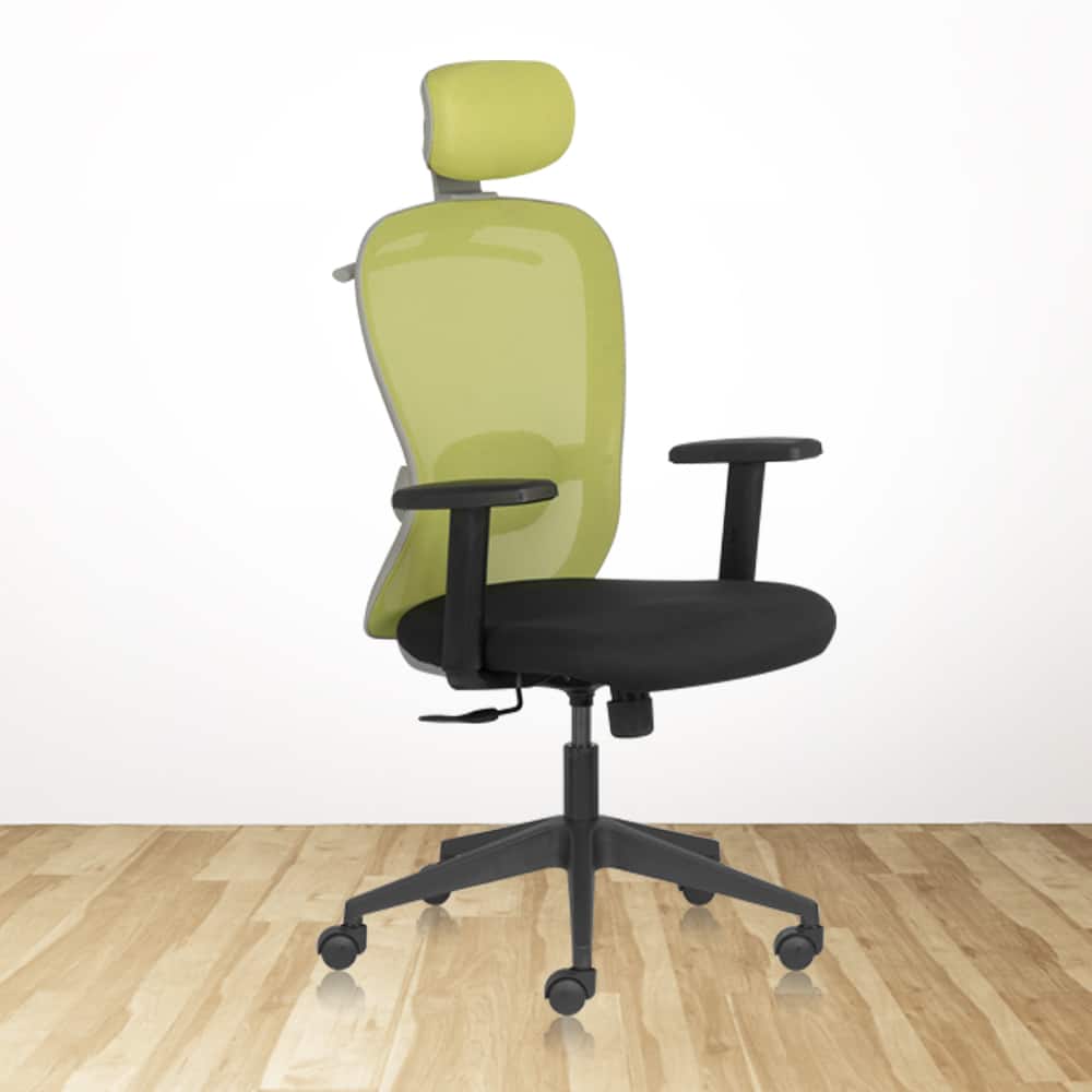 SMART HB Mesh Office Chair with 1D Arms Head Rest Grey DEL Sale Transteel