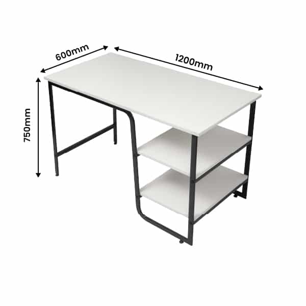 SOHO Table Of Size 4 Feet X 2 Feet With Open Shelving-Transteel