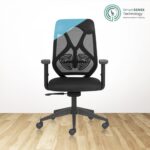 SUIT BLACK Mid Back Ergonomic Office Chair With Mesh Back & 1D Arms