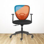 SWIFT Low Back Ergonomic Office Chair With Arms – Orange