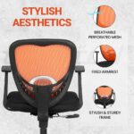 SWIFT Low Back Ergonomic Office Chair With Arms – Orange