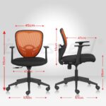 SWIFT Low Back Ergonomic Office Chair With Arms – Orange