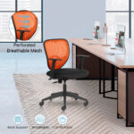 SWIFT Low Back Ergonomic Office Chair With Arms – Orange