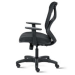 SUIT BLACK Mid Back Mesh Ergonomic Chair with adjustable Arms