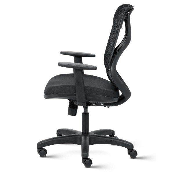 SUIT BLACK Mid Back Mesh Ergonomic Chair with adjustable Arms